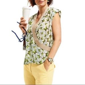 CAbi Butterfly Faux Wrap Top Style 234 Size M